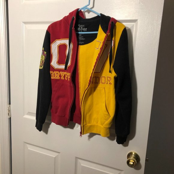 The Wizarding World of Harry Potter yellow orange and black hoodie cardigan, XS - Picture 9 of 9